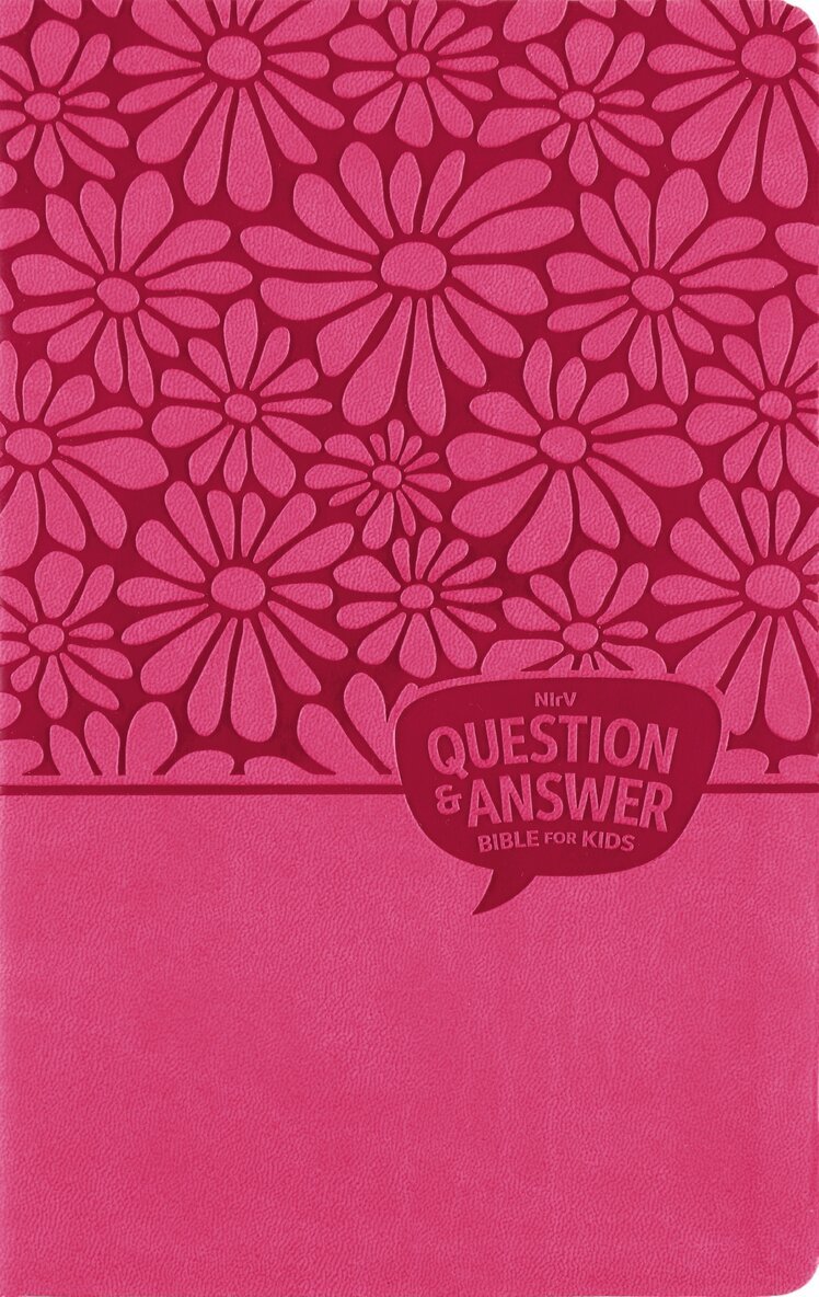 Zonderkidz - NIrV, Question and Answer Bible for Kids, Leathersoft, Pink, Comfort Print, Inbunden