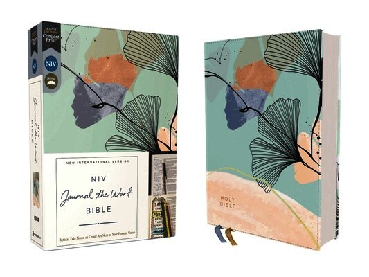 Zondervan - Niv, Journal the Word Bible (Perfect for Note-Taking), Leathersoft, Teal/Floral, Red Letter, Comfort Print: Reflect, Take Notes, or Create Art Next to, Inbunden