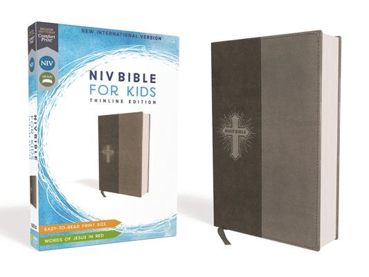Zondervan Zondervan - NIV, Bible for Kids, Leathersoft, Gray, Red Letter, Comfort Print, Inbunden. Tillgänglighet: Lägg i varukorg