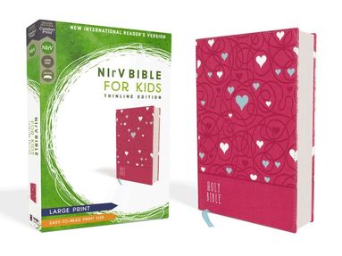 NIrV, Bible for Kids, Large Print, Leathersoft, Pink, Comfort Print by Zondervan
