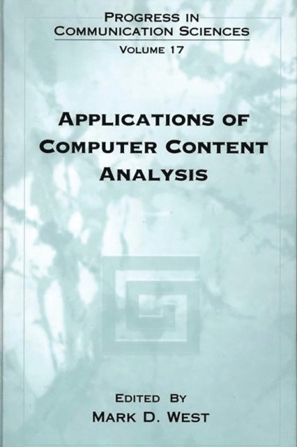 Mark D. West - Applications of Computer Content Analysis, E-bok