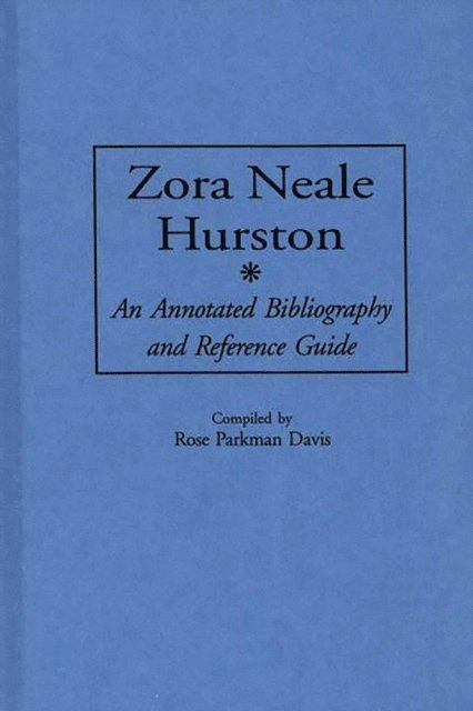 Rose P. Davis - Zora Neale Hurston, E-bok
