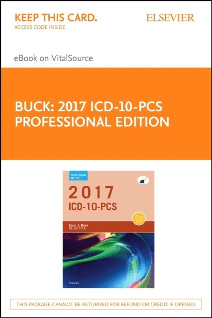 Carol J. Buck - 2017 ICD-10-PCS Professional Edition - E-Book, E-bok. Tillgänglighet: Lägg i varukorg