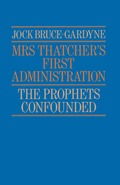 Mrs Thatcher's First Administration