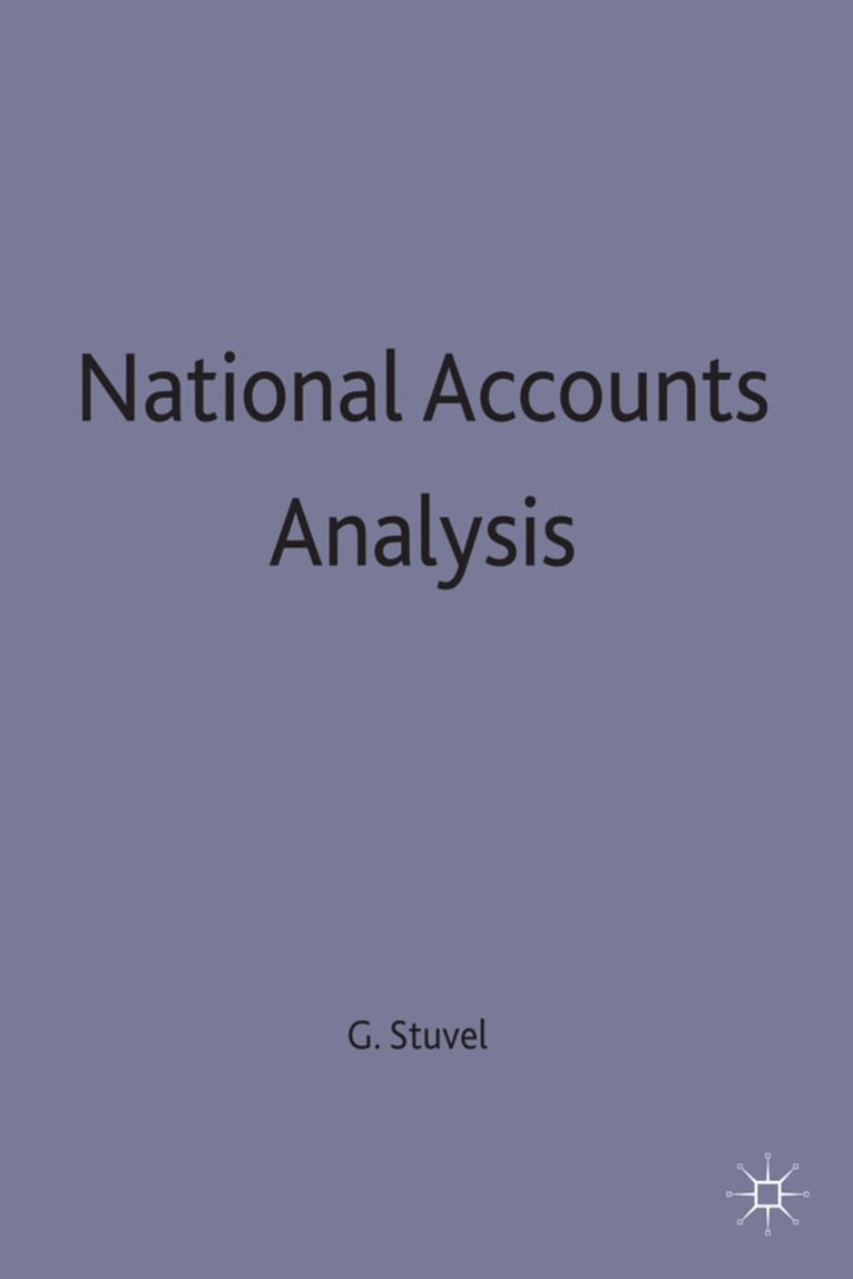 G Stuvel - National Accounts Analysis, Inbunden