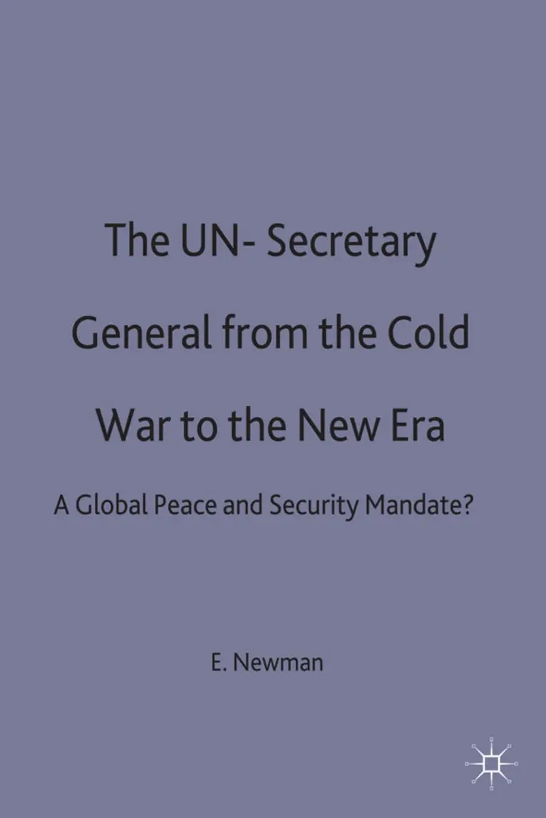 E. Newman - UN Secretary-General from the Cold War to the New Era, Inbunden. Tillgänglighet: Lägg i varukorg