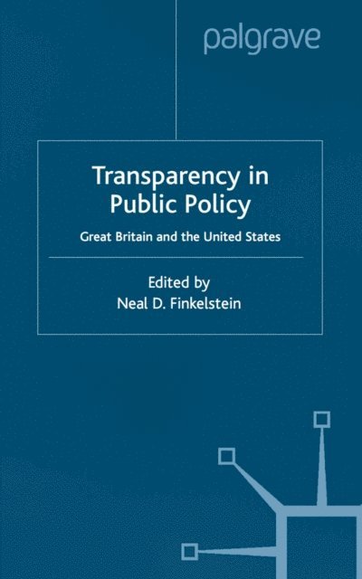 N. Finkelstein - Transparency in Public Policy, E-bok. Tillgänglighet: Lägg i varukorg