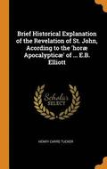 Brief Historical Explanation of the Revelation of St. John, Acording to the 'hor Apocalyptic' of ... E.B. Elliott