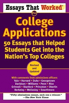 Boykin Curry, Brian Kasbar - Essays That Worked for College Applications: 50 Essays That Helped Students Get Into the Nation's Top Colleges, Häftad. Tillgänglighet: Lägg i varukorg