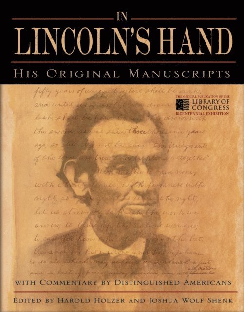 Joshua Wolf Shenk, Harold Holzer - In Lincoln's Hand, E-bok