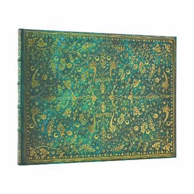 Paperblanks - Emerald Flower (Nature’s Grace) Guest Book Unlined Hardcover Journal, Inbunden