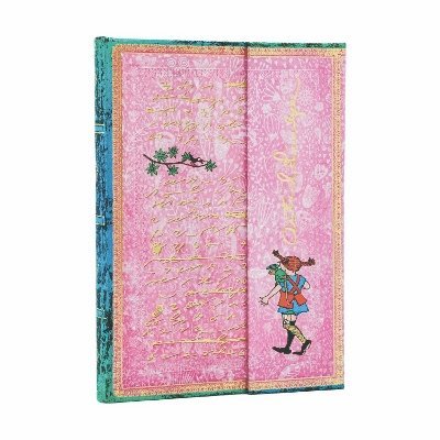 Paperblanks - Astrid Lindgren, Pippi Longstocking (Embellished Manuscripts Collection) Midi Unlined Hardcover Journal (Wrap Closure), Inbunden