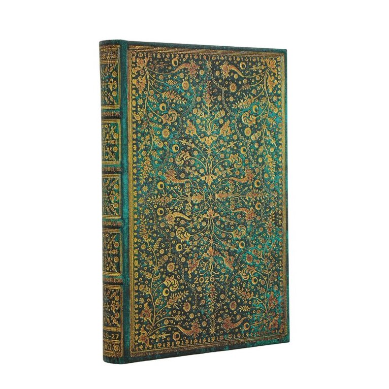 Paperblanks - Kalender 2026-2027 Emerald flower, 18-månaders, Mini horisontal, Övrigt