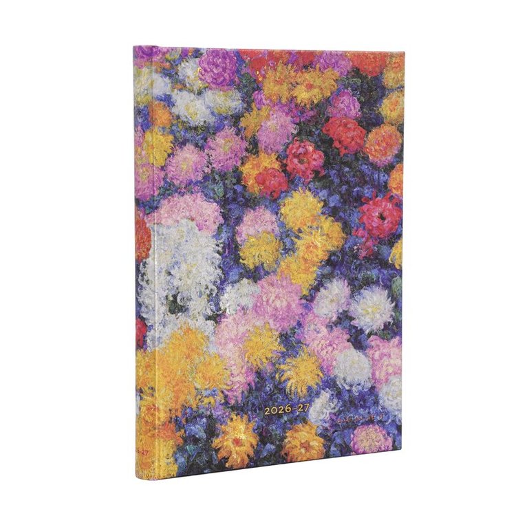 Paperblanks - Kalender 2026-2027 Monet´s Chrysanthemums, 18-månaders, Midi horisontal, Övrigt
