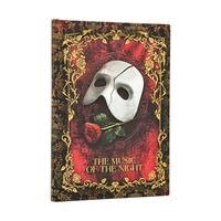 Paperblanks - Masked Melody (Phantom of the Opera) Midi Lined Hardcover Journal (Elastic Band Closure), Inbunden