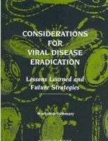 Stacey Knobler, Joshua Lederberg - Considerations for viral disease eradication, Häftad