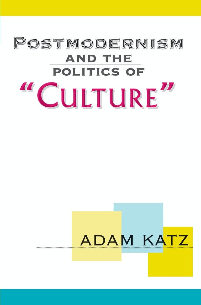 Adam Katz - Postmodernism And The Politics Of 'Culture', Inbunden