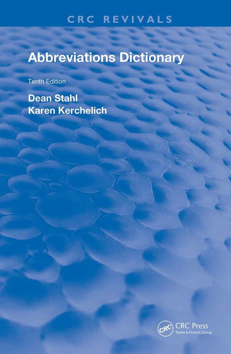 Dean A. Stahl, Karen Landen - Abbreviations Dictionary, Inbunden