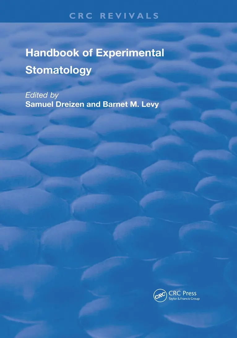 Samuel Dreizen, Barnet Levy - Handbook of Experimental Stomatology, Inbunden. Tillgänglighet: Lägg i varukorg