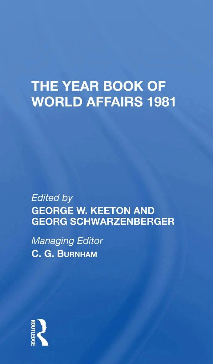 George W. Keeton, Georg Schwarzenberger - Year Book Of World Affairs, 1981, Häftad. Tillgänglighet: Lägg i varukorg