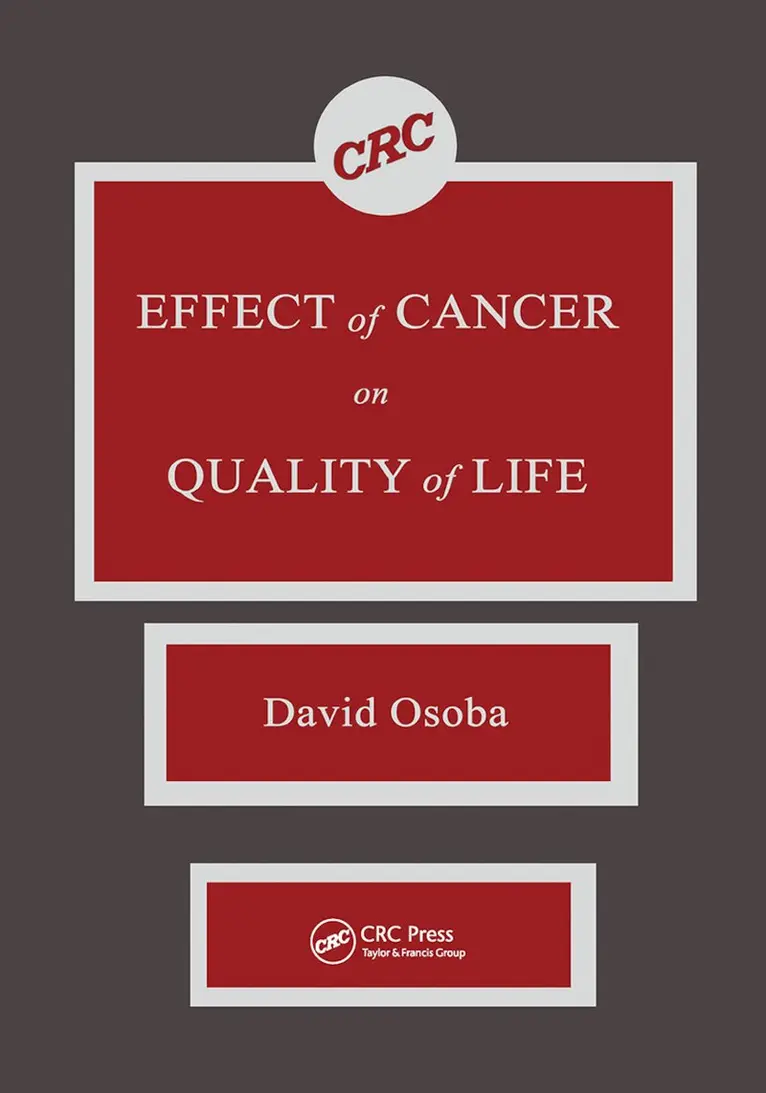 David Osoba - Effect of Cancer On Quality of Life, Häftad. Tillgänglighet: Lägg i varukorg