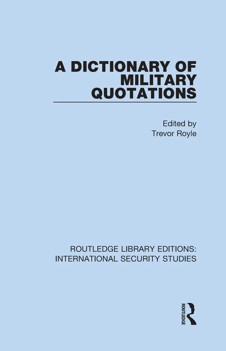 Trevor Royle - Dictionary of Military Quotations, Inbunden. Tillgänglighet: Lägg i varukorg