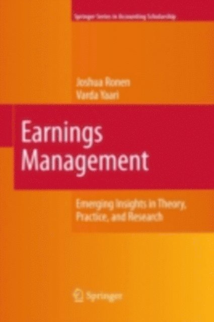 Varda Yaari, Joshua Ronen - Earnings Management, E-bok