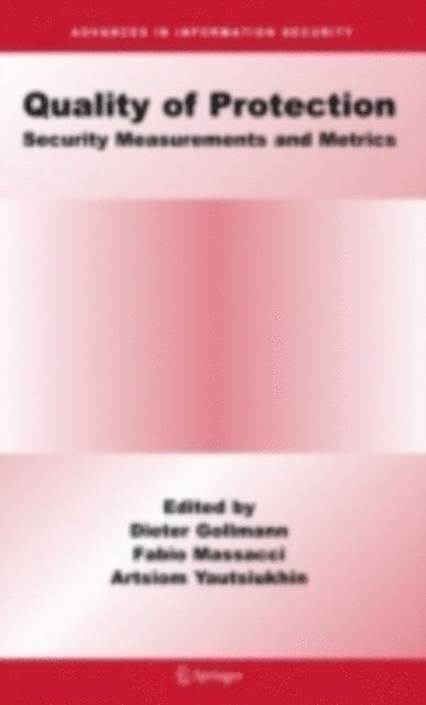Artsiom Yautsiukhin, Fabio MASSACCI, Dieter Gollmann - Quality Of Protection, E-bok
