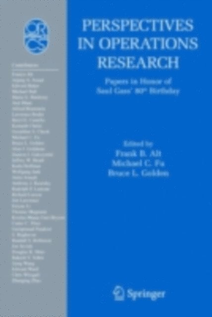 Bruce L. Golden, Michael C. Fu, Frank B. Alt - Perspectives in Operations Research, E-bok