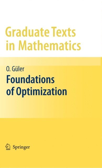 Osman Guler - Foundations of Optimization, E-bok. Tillgänglighet: Lägg i varukorg