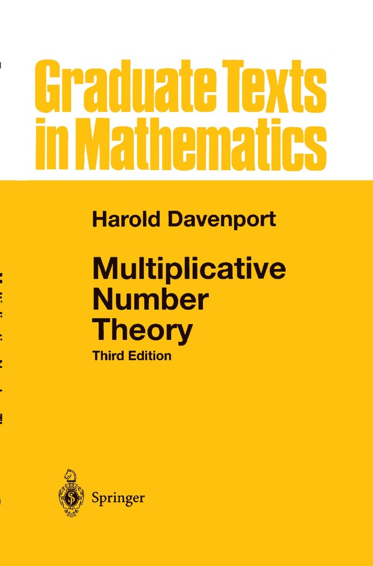Multiplicative Number Theory