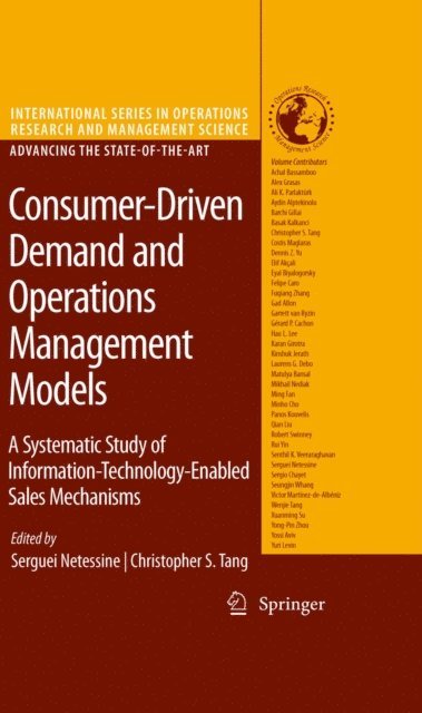 Christopher S. Tang, Serguei Netessine - Consumer-Driven Demand and Operations Management Models, E-bok