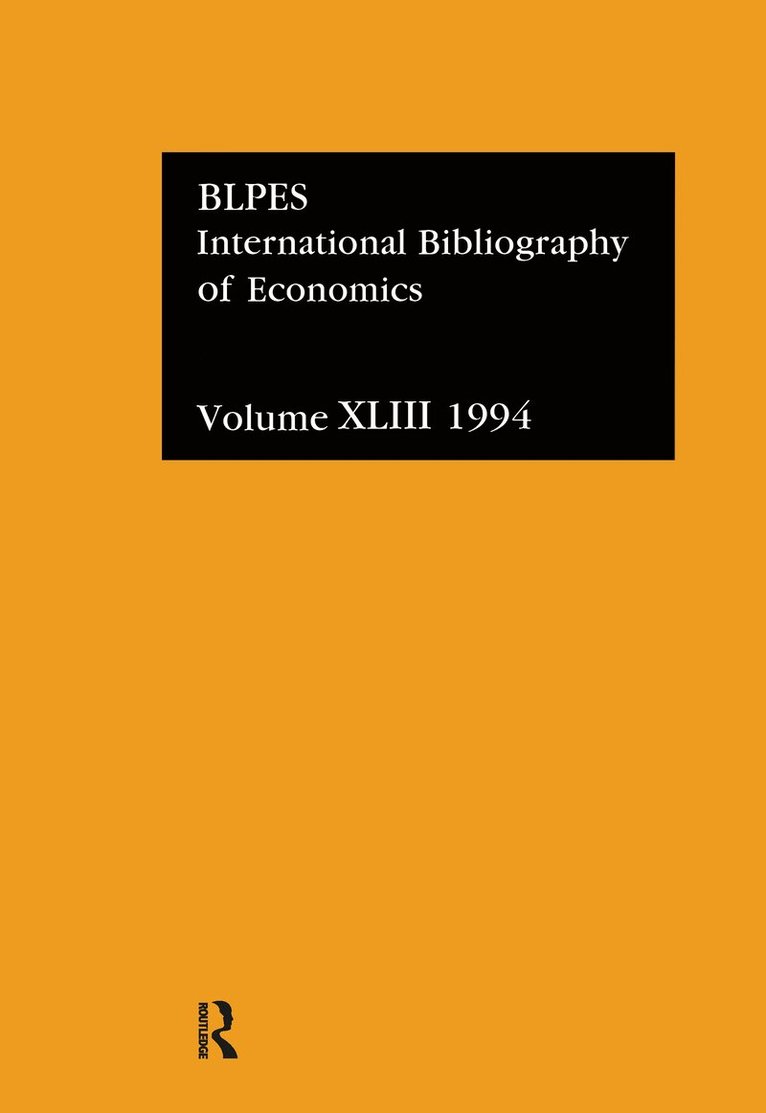 British Library of Political and Economic Science at the London School of Economics - IBSS: Economics: 1994 Vol 43, Inbunden