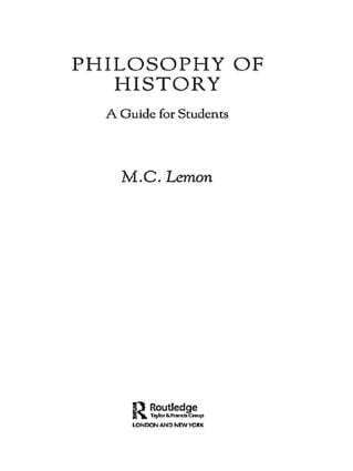 M.C. Lemon - Philosophy of History, Inbunden