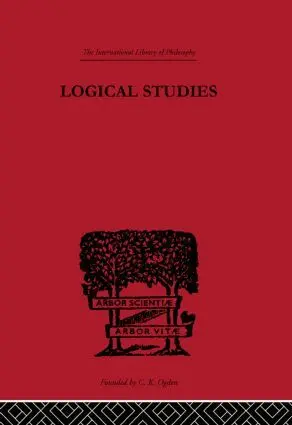 Georg Henrik Von Wright - Logical Studies, Inbunden