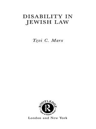 Tzvi C. Marx - Disability in Jewish Law, Inbunden
