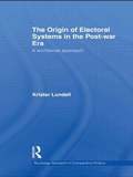 Origin of Electoral Systems in the Postwar Era