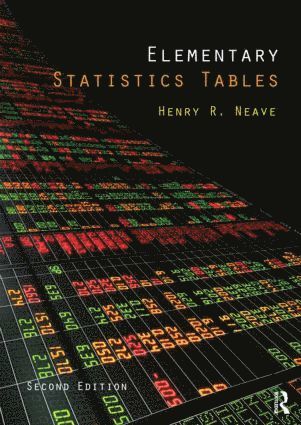 Elementary Statistics Tables av Henry Neave, Henry R Neave