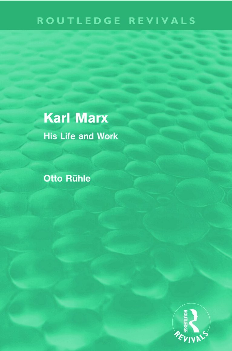 Otto Rühle - Karl Marx (Routledge Revivals), Häftad