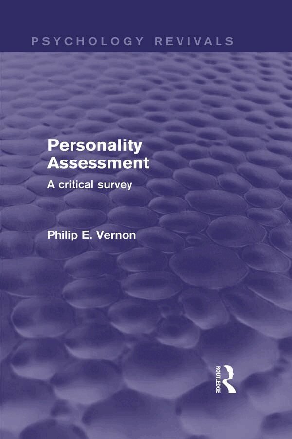 Philip E. Vernon - Personality Assessment (Psychology Revivals), Häftad