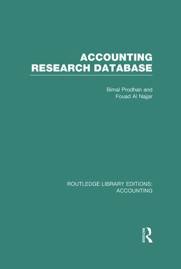 Bimal Prodhan, Fouad Al Najjar - Accounting Research Database (RLE Accounting), Inbunden