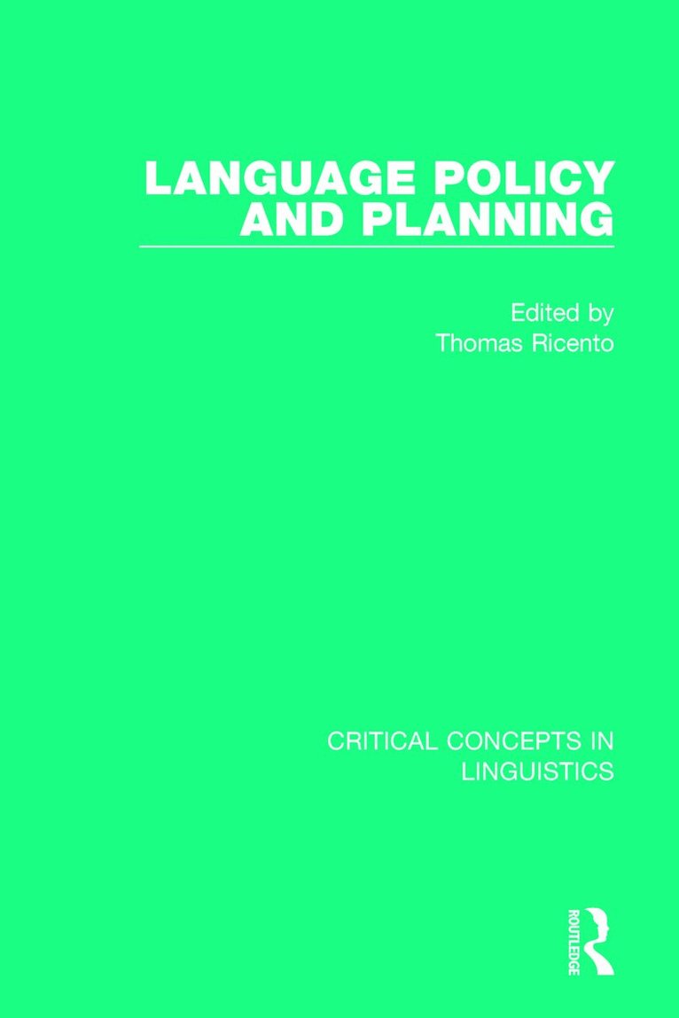 Thomas Ricento - Language Policy and Planning, Inbunden