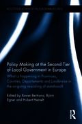 Policy Making at the Second Tier of Local Government in Europe