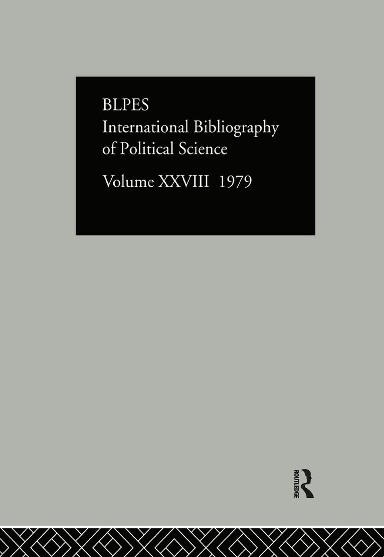 International Committee for Social Science Information and Documentation - IBSS: Political Science: 1979 Volume 28, Inbunden