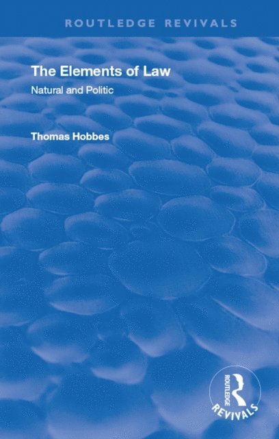 Thomas Hobbes, Ferdinand Tonnies - Elements of Law, E-bok