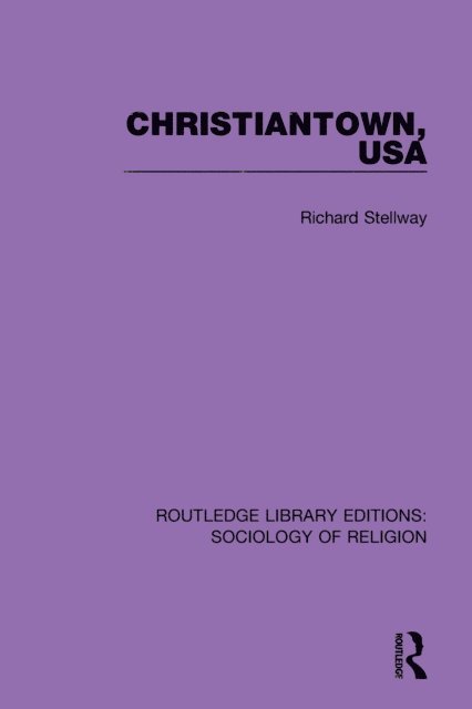 Richard Stellway - Christiantown, USA, E-bok