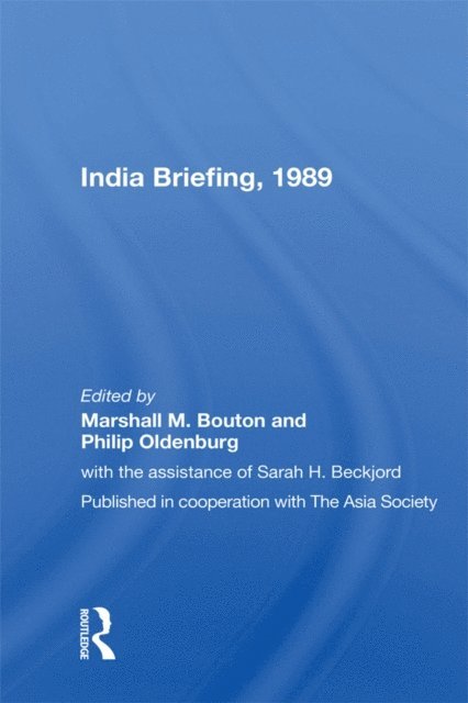 Marshall M. Bouton - India Briefing, 1989, E-bok