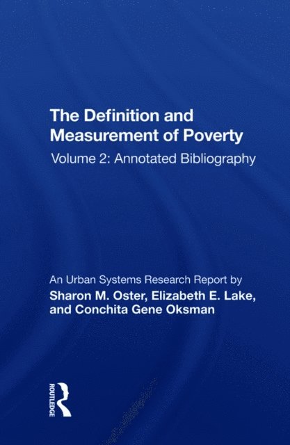 Sharon M. Oster - Def-measuremnt Poverty-2, E-bok