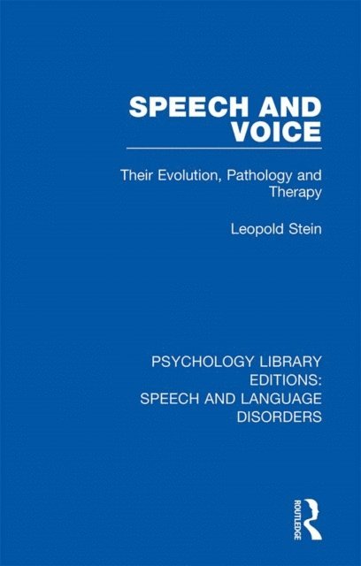 Leopold Stein - Speech and Voice, E-bok