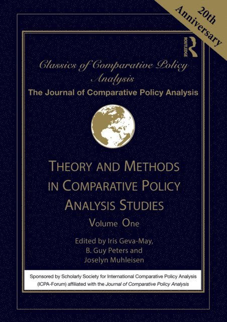 Joselyn Muhleisen, B. Guy Peters, Iris Geva-May - Theory and Methods in Comparative Policy Analysis Studies, E-bok